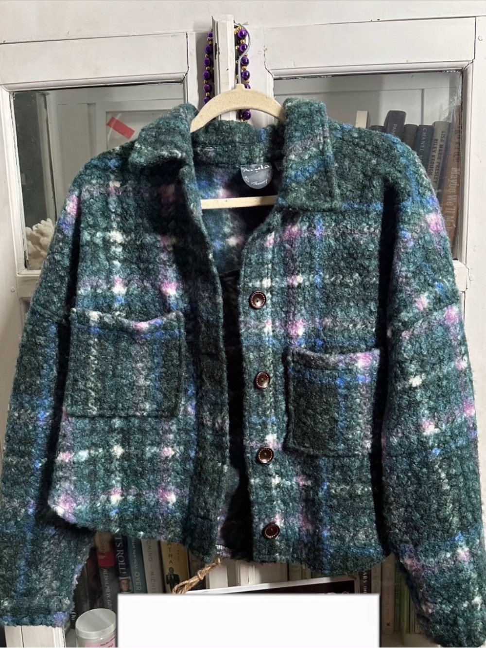 arula plaid cropped coat